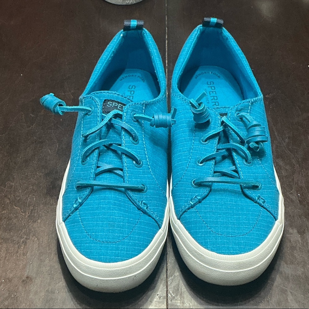 Sperry Turquoise Sneakers with White Soles